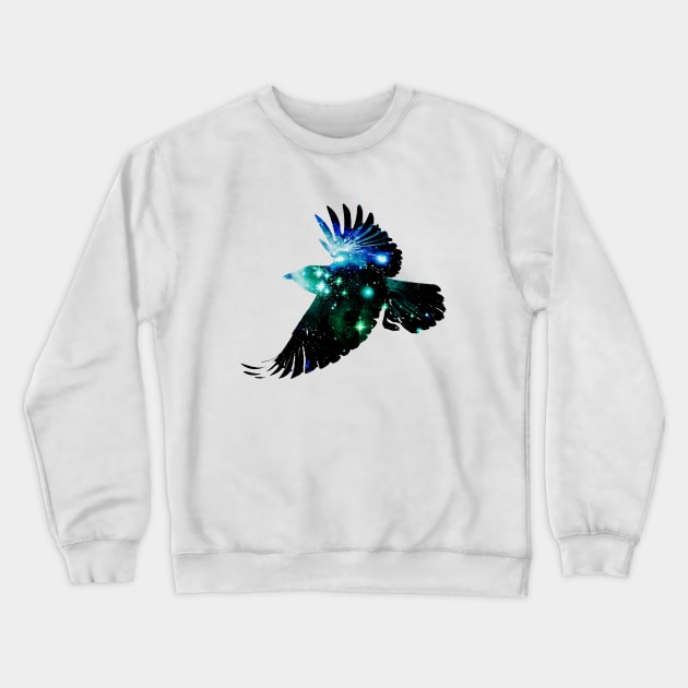 Raven Crewneck Sweatshirt by Anastasiya Malakhova